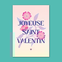 Image 1 of Carte Joyeuse Saint-Valentin - bleu
