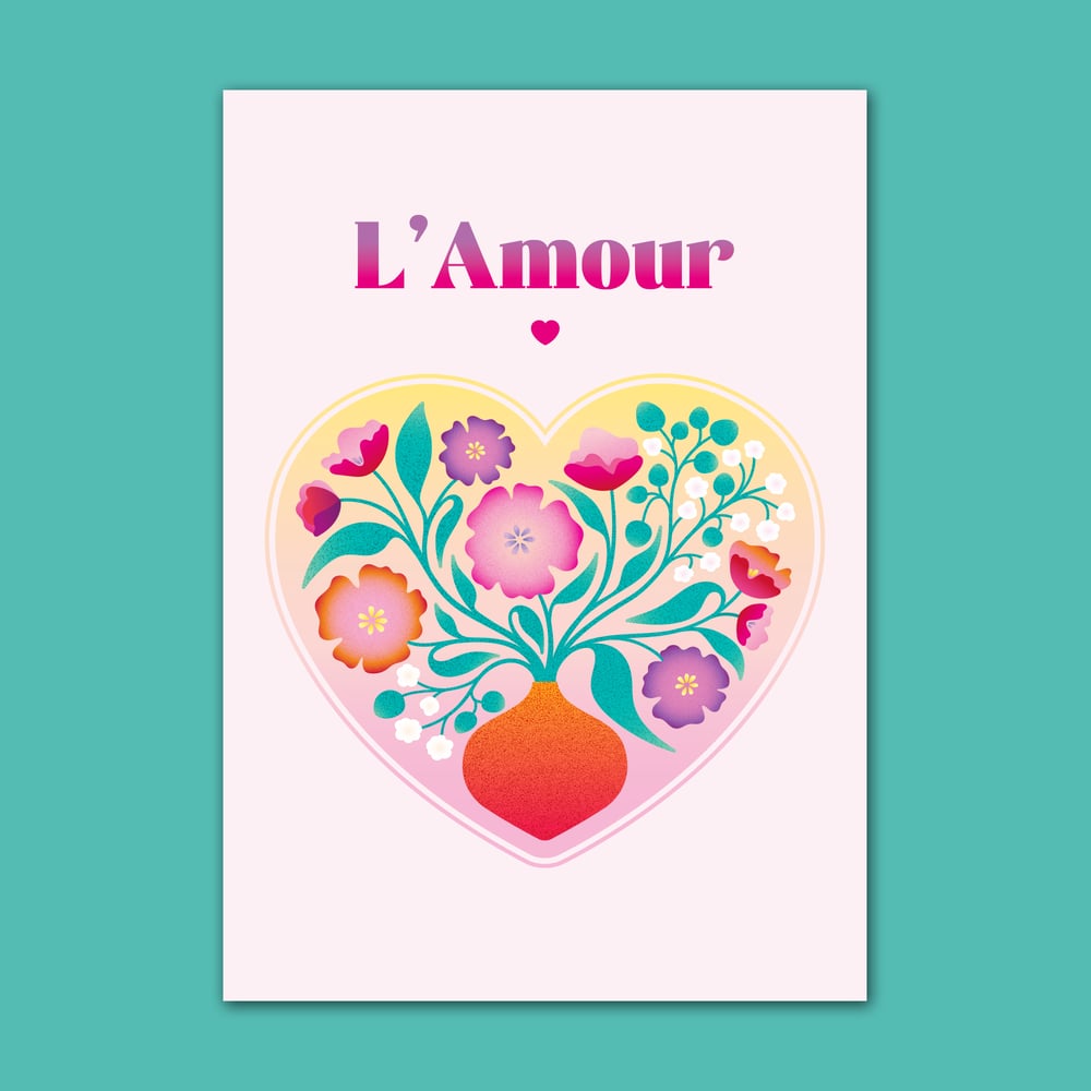 Image of Carte L'Amour - rose