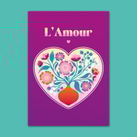 Image 1 of Carte L'Amour - violet