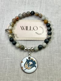 Image 1 of Picasso Jasper bracelet with enamel charm 