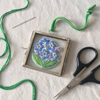 Image 4 of Framed Embroidered Forget-me-not Keepsake