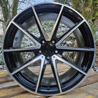 19" S CLASS STYLE STAGGERED ALLOY WHEELS FITS MERCEDES 5X112 BLACK MF