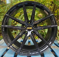 20" AVA DCS 750 STAGGERED ALLOY WHEELS FITS 5X120 GLOSS BLACK