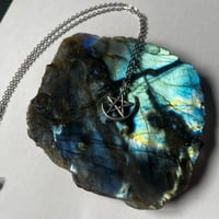 Image 1 of Silver Pentagram Necklace