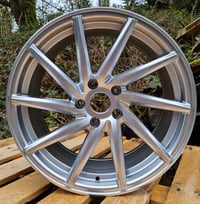 18" DIRECTIONAL STYLE ALLOY WHEELS FITS 5X112 ET40 HYPER SILVER