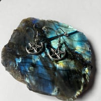 Image 2 of Silver Pentagram Earrings