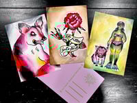 3 x A5 Print / Postcard: Vegan by Sara Swanson
