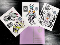 3 x A5 Print / Postcard: Amigxs by Sara Swanson,
