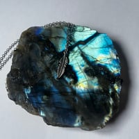 Image 3 of Silver Feather Necklace