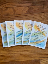 Image 2 of "Give It Time" watercolor lyric art