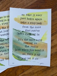 Image 5 of "Give It Time" watercolor lyric art