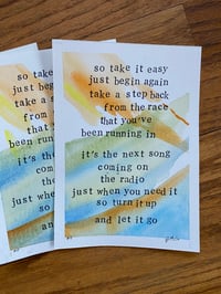 Image 3 of "Give It Time" watercolor lyric art