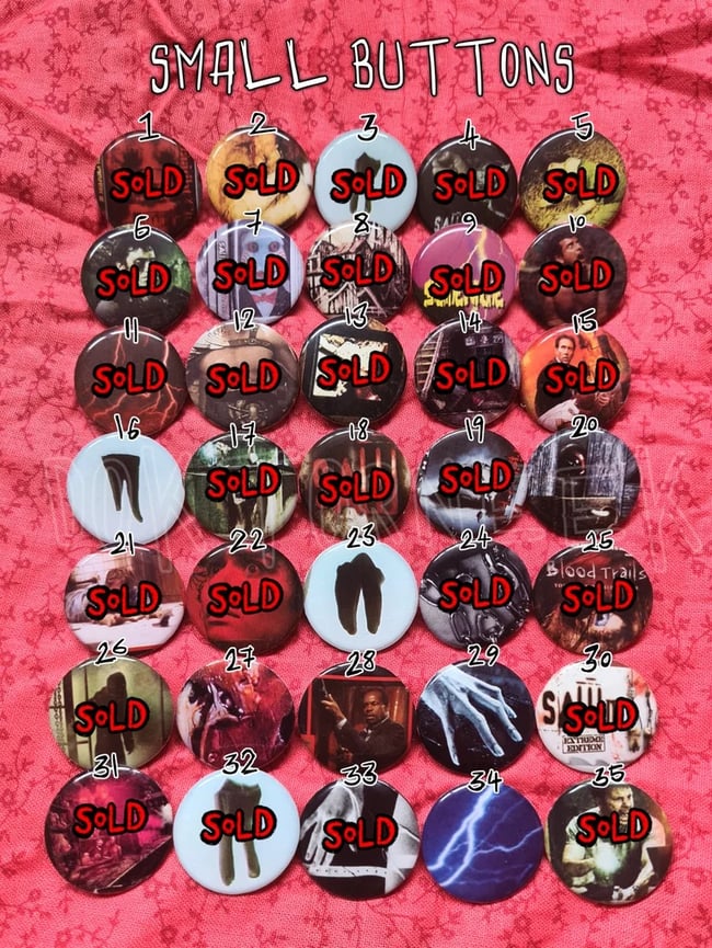 Horror Scrap Pins | Handmade