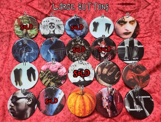 Horror Scrap Pins | Handmade
