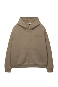 Image 1 of KAKI ZIP UP HOODIE