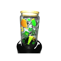 Image 2 of Lucky Truck Glass Cup with lid and straw | St. Patrick's Day