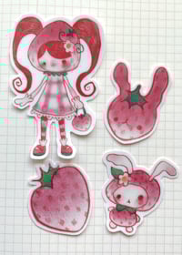 Image 1 of Strawberry Girl sticker set 