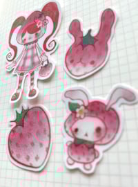 Image 2 of Strawberry Girl sticker set 
