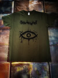 Image 1 of Tee Shirt Kaki + Eye Lettrage Noir 