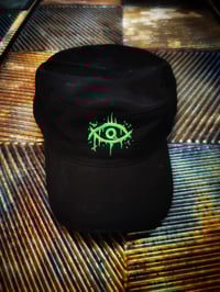 Casquette Militaire Noir ( taille ajustable ) logo Eye sans lettrage Shaârghot