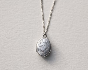 Image of *SALE - WAS £185* hand engraved silver locket