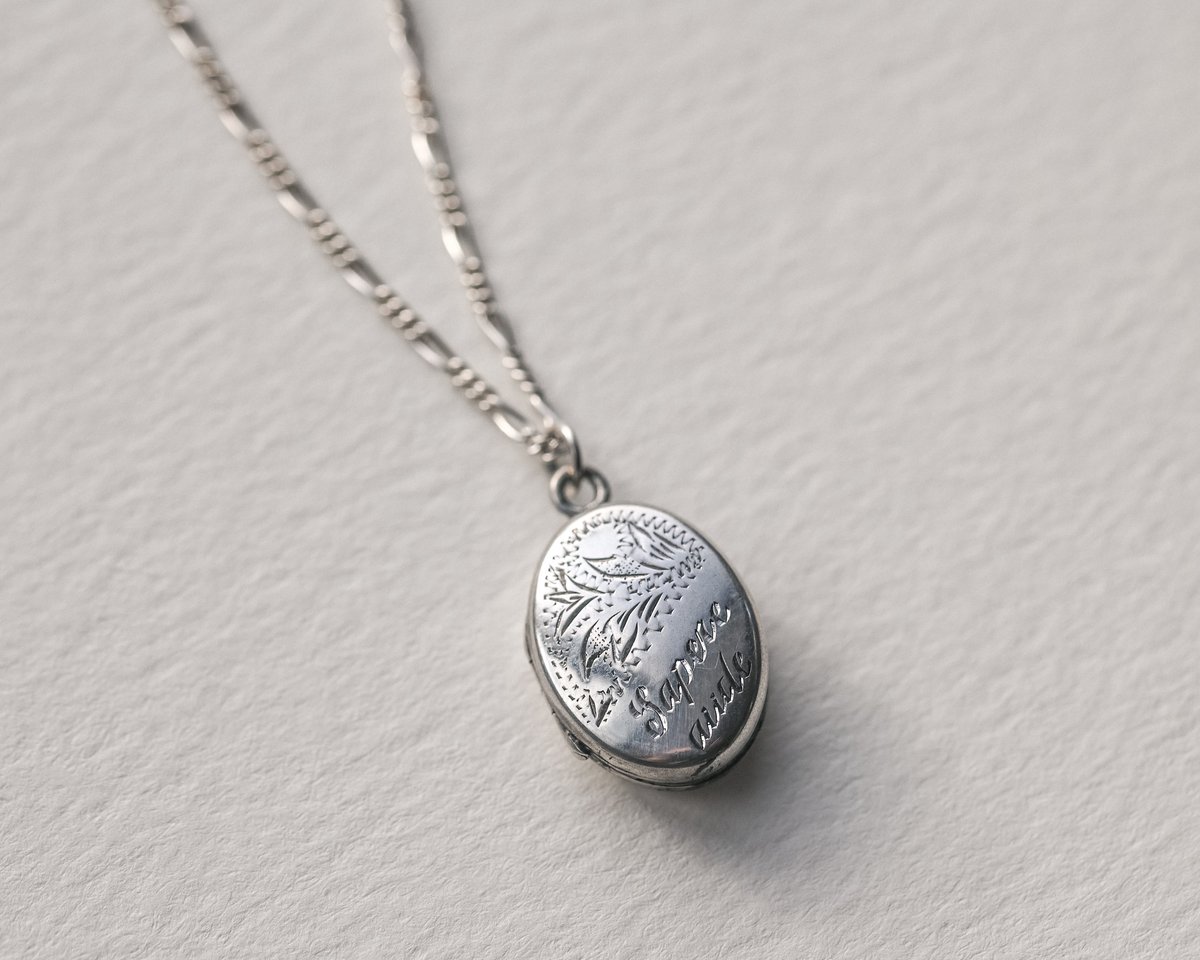 Image of *SALE - WAS £185* hand engraved silver locket