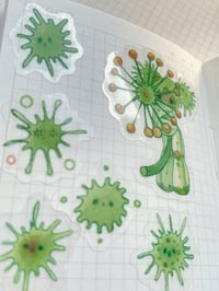 Image 1 of Bacteria Clear sticker set 