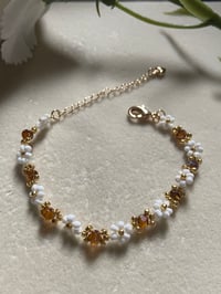 Image 2 of Coffee Brown Flower Bracelet 