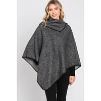 Solid Textured Neck Poncho