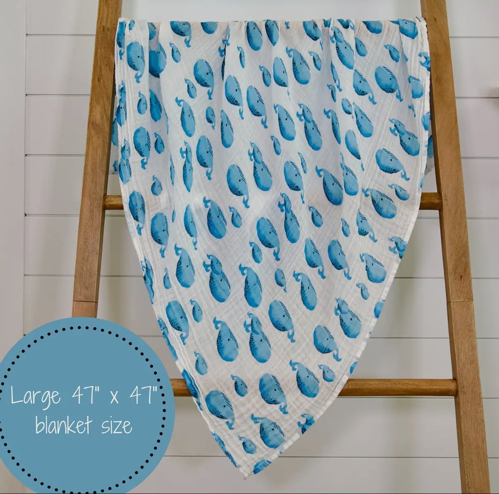 Image of Whale Swaddle Blanket