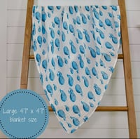 Image 2 of Whale Swaddle Blanket