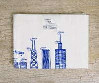 Image 2 of Chicago Buildings Tea Towel 