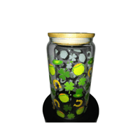 Lucky Charms Glass Cup with lid and straw | St. Patrick's Day