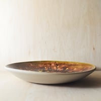 Image 1 of mottled amber shallow bowl