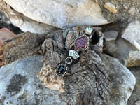 Image 2 of Intarsia Spade with Black Onyx Drop Pendant