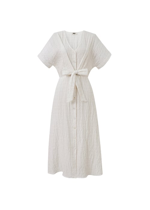 Image of 3-Vestido blanco nudo