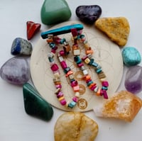 Double Rainbow Dyed Mother Of Pearl Bracelet