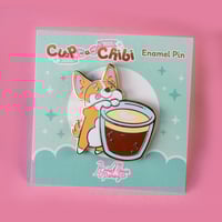 Image of Espresso Shot Corgi Enamel Pin