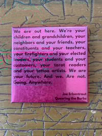 Queering the Burbs Sparkle Pink Fridge Magnet