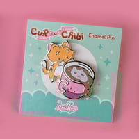 Image of Choas Coffee Orange Cat Enamel Pin