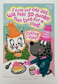 Image 1 of 'Coffee and cake' Fine art print