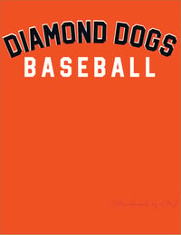 Image 1 of Diamond Dogs Two Line on orange