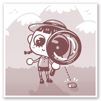 Bug-Spotting 6" x 6" Print