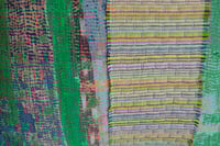 Image 3 of Green Kantha Cushion with Stripe - Large 