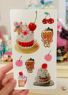 Ginger Cherry Valentine - sticker sheet