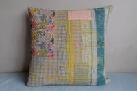 Image 1 of Liberty Patch Multi Kantha Cushion -Large