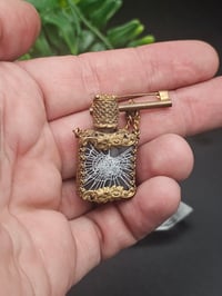 Image 2 of RARE VINTAGE ornate perfume bottle with preseved web 