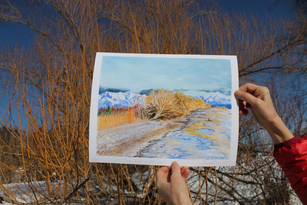 Image of Somers Beach in December- Limited Edition Print