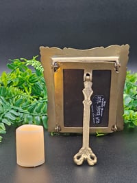 Image 3 of Vintage ornate corner detail brass framed preserved web - B