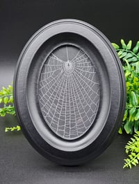 Image 2 of GLOW in The Dark Oval Framed Spider Web